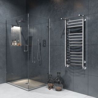 Водяной полотенцесушитель Larusso Гранд П14 с полкой 50x120см хром 4670078535528